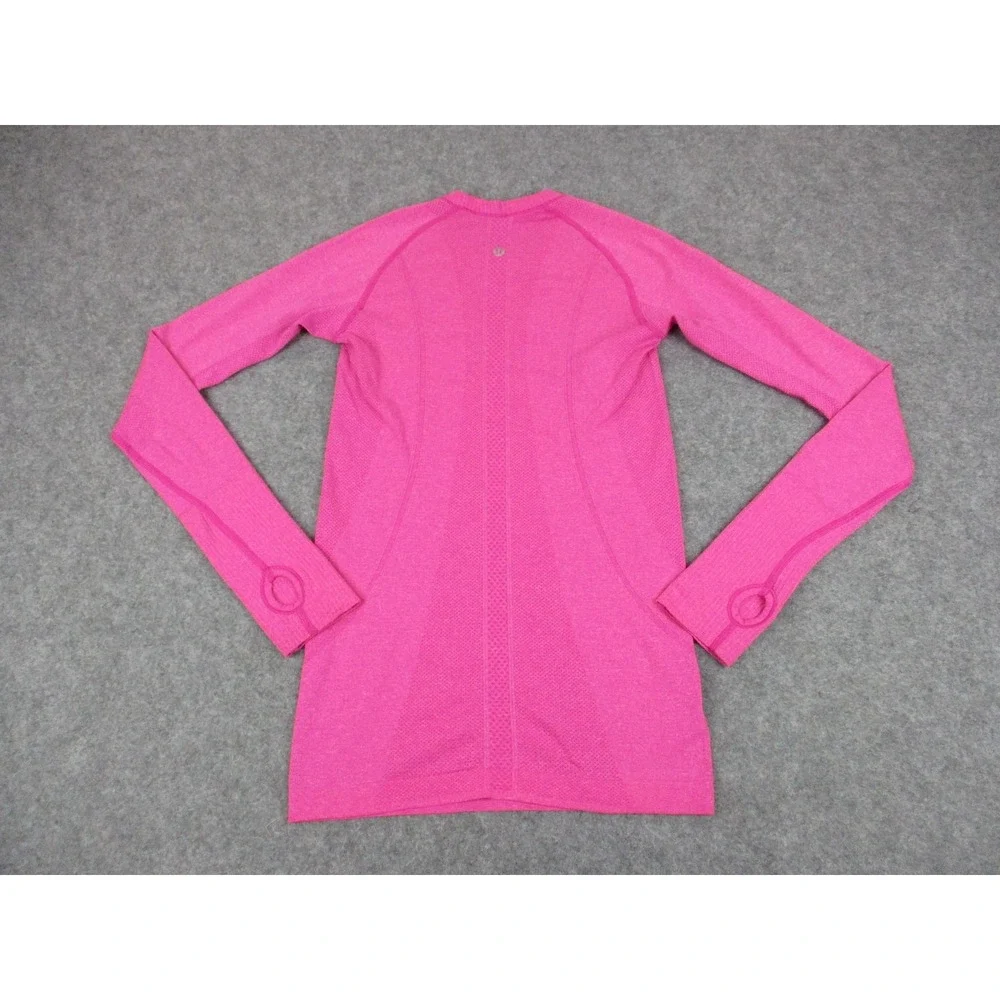 Lululemon Shirt Womens 4 Pink Swiftly Tech Long Sleeve Running Athletic Top